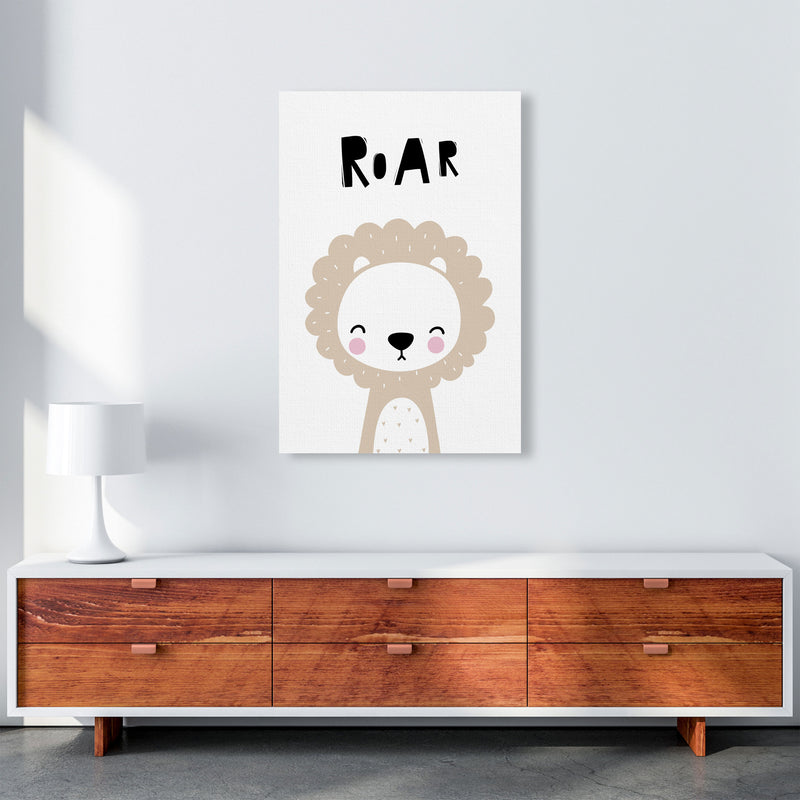 Lion Roar Modern Print Animal Art Print A1 Canvas