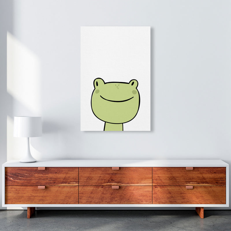 Scandi Frog Framed Nursey Wall Art Print A1 Canvas