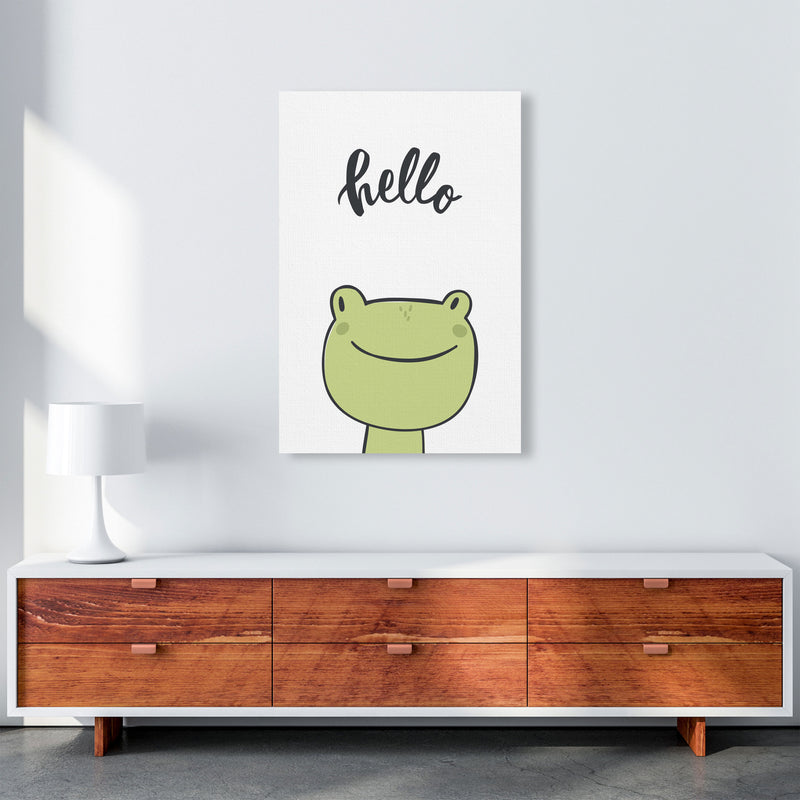 Hello Frog Modern Print Animal Art Print A1 Canvas