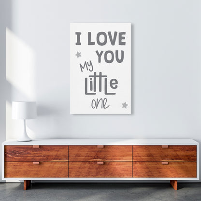 I Love You Little One Grey Framed Nursey Wall Art Print A1 Canvas