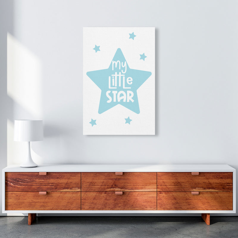 My Little Star Blue Framed Nursey Wall Art Print A1 Canvas