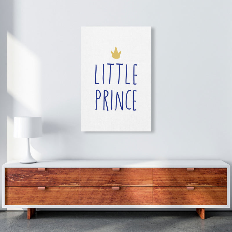 Little Prince Navy And Gold Framed Nursey Wall Art Print A1 Canvas