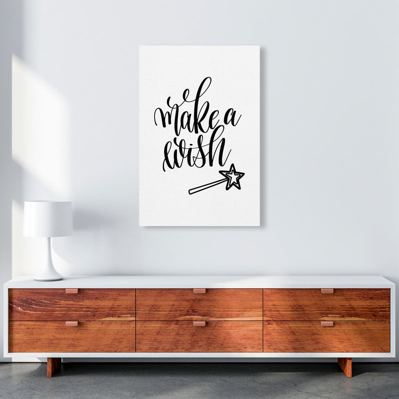 Make A Wish Black Framed Typography Wall Art Print A1 Canvas