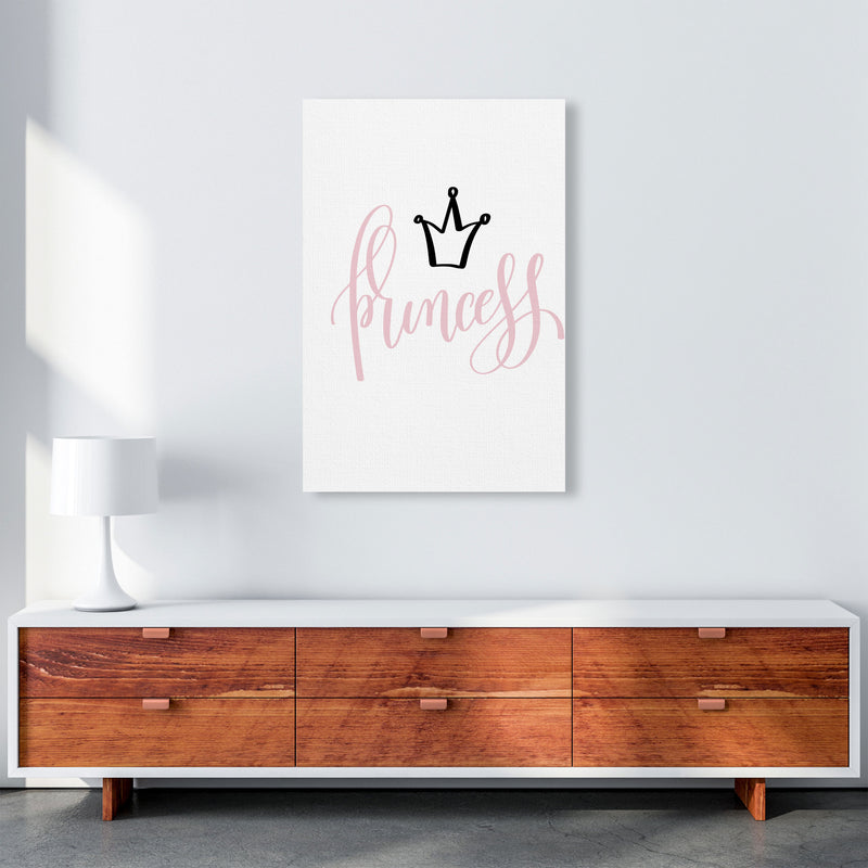 Princess Pink And Black Framed Nursey Wall Art Print A1 Canvas