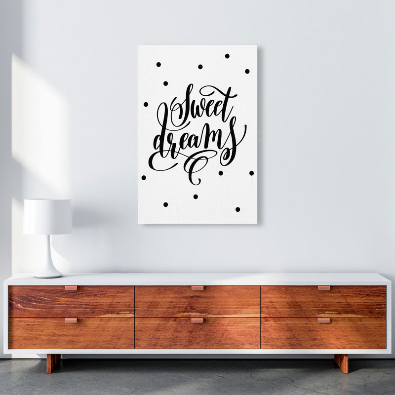 Sweet Dreams Black Modern Print A1 Canvas