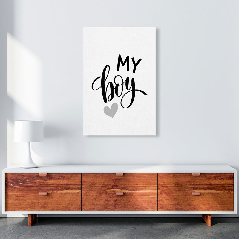 My Boy Black Framed Nursey Wall Art Print A1 Canvas