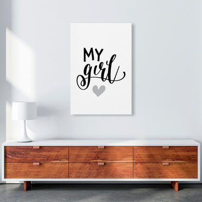 My Girl Black Framed Nursey Wall Art Print A1 Canvas