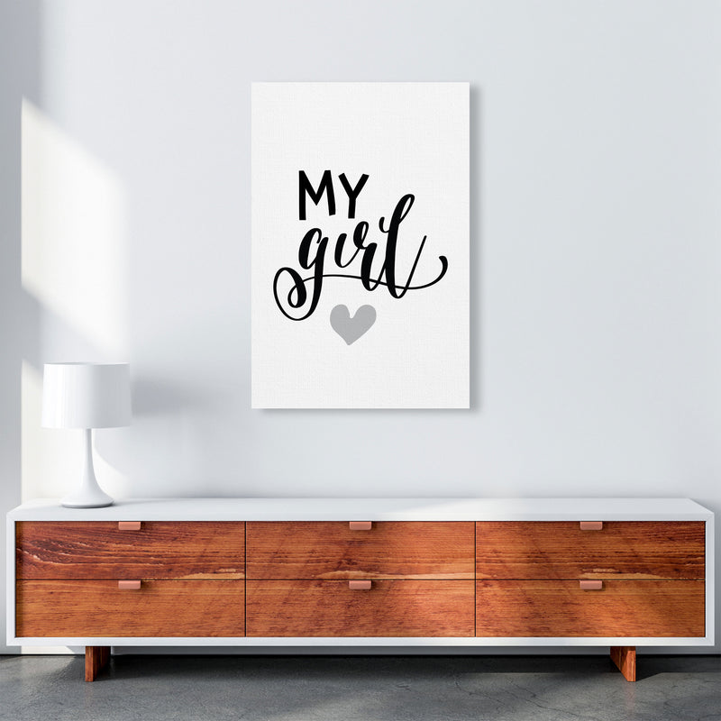 My Girl Black Framed Nursey Wall Art Print A1 Canvas