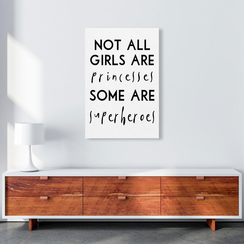 Not All Girls And Princesses Framed Nursey Wall Art Print A1 Canvas