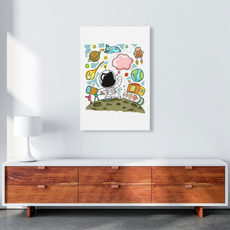 Space Illustration Framed Nursey Wall Art Print A1 Canvas