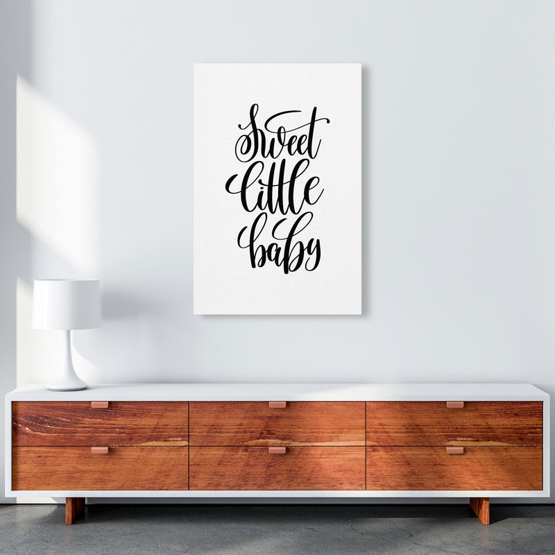 Sweet Little Baby Black Framed Nursey Wall Art Print A1 Canvas