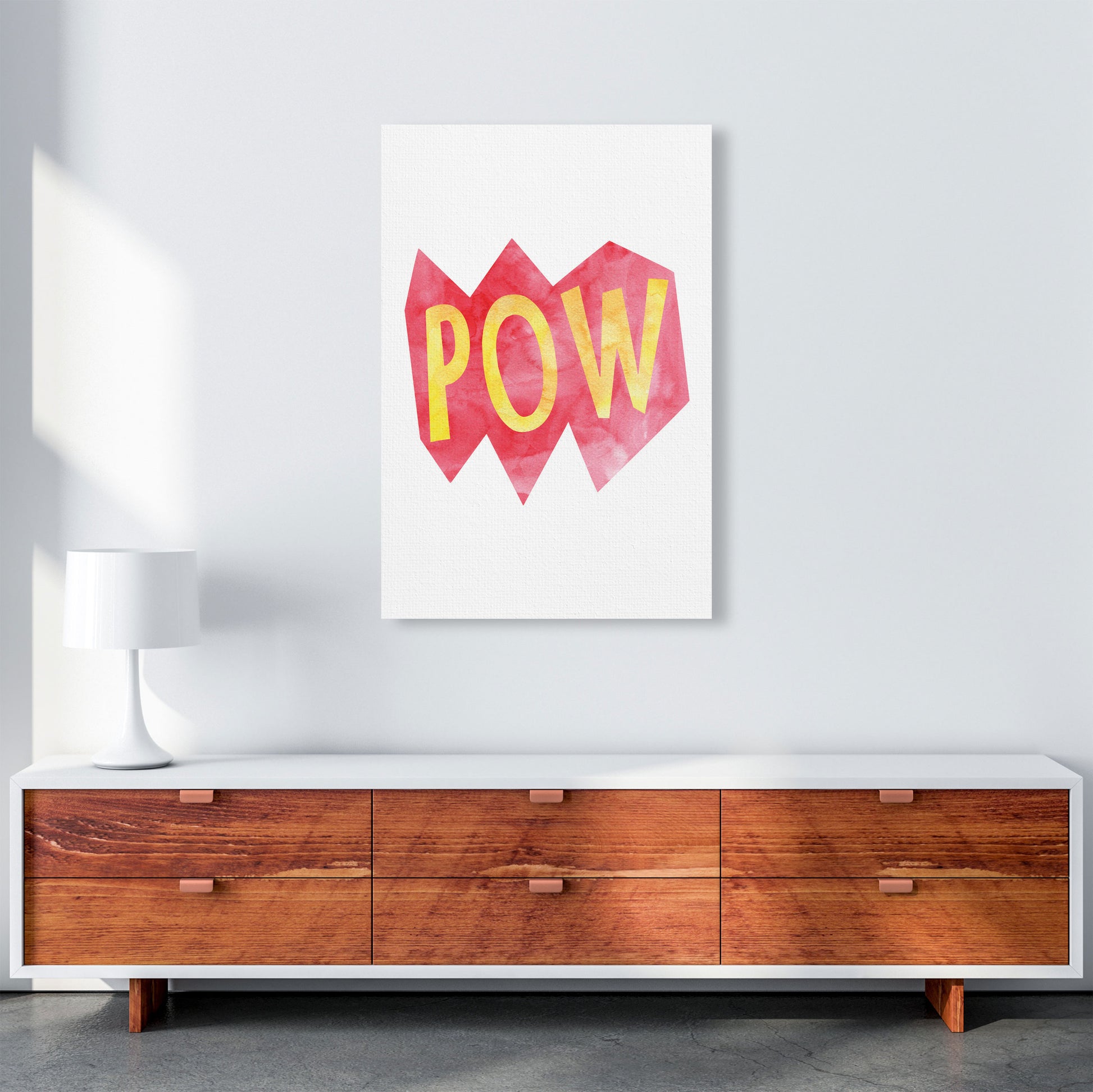 POW Watercolour Modern Print A1 Canvas