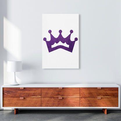 Purple Crown Watercolour Modern Print A1 Canvas