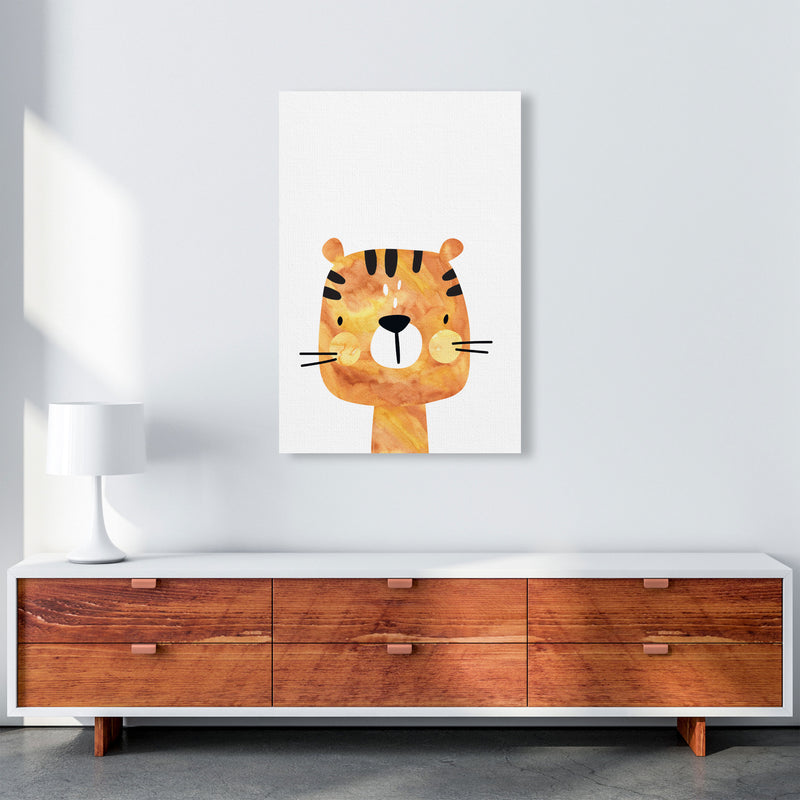 Scandi Tiger Watercolour Framed Nursey Wall Art Print A1 Canvas