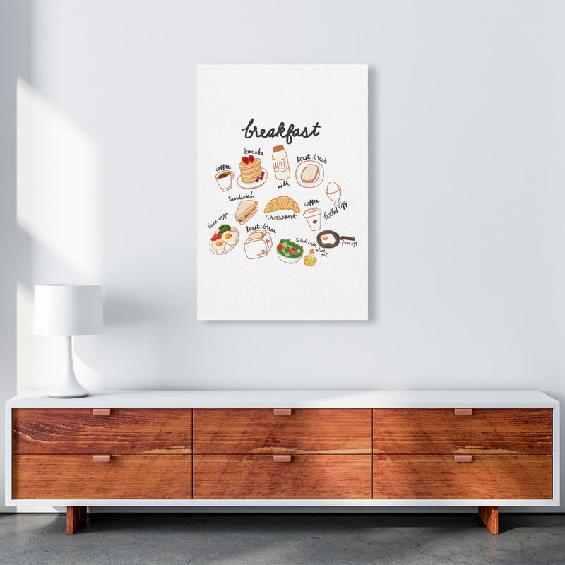 Breakfast Collection Portrait Modern Print, Framed Kitchen Wall Art A1 Canvas