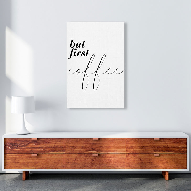 But First Coffee Modern Print, Framed Kitchen Wall Art A1 Canvas