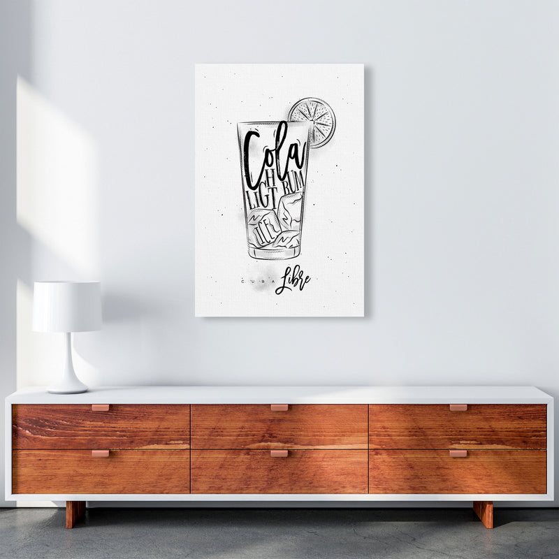 Cuba Libre Cocktail Modern Print, Framed Kitchen Wall Art A1 Canvas