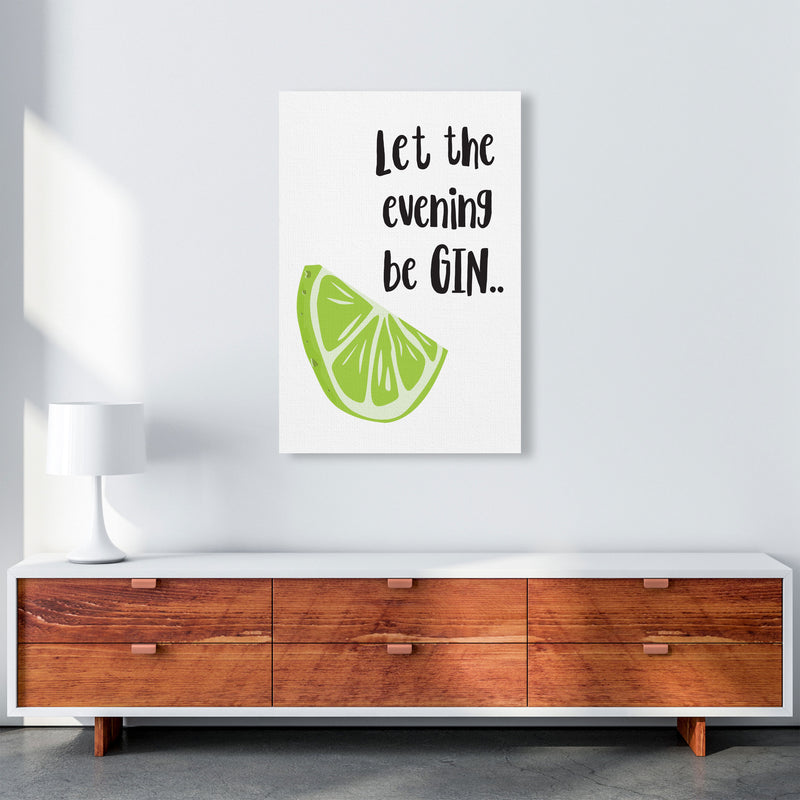 Let The Evening BeGIN Modern Print, Framed Kitchen Wall Art A1 Canvas