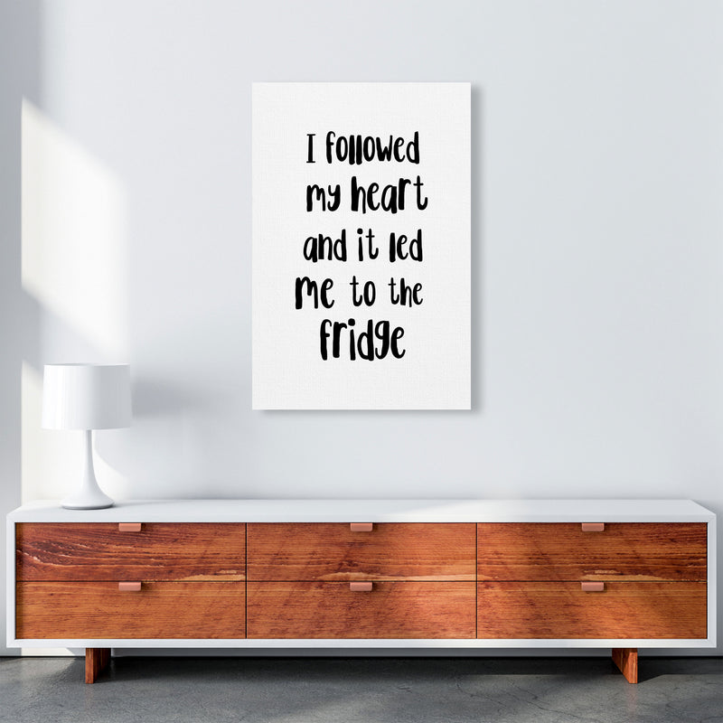 I Followed My Heart Modern Print, Framed Kitchen Wall Art A1 Canvas