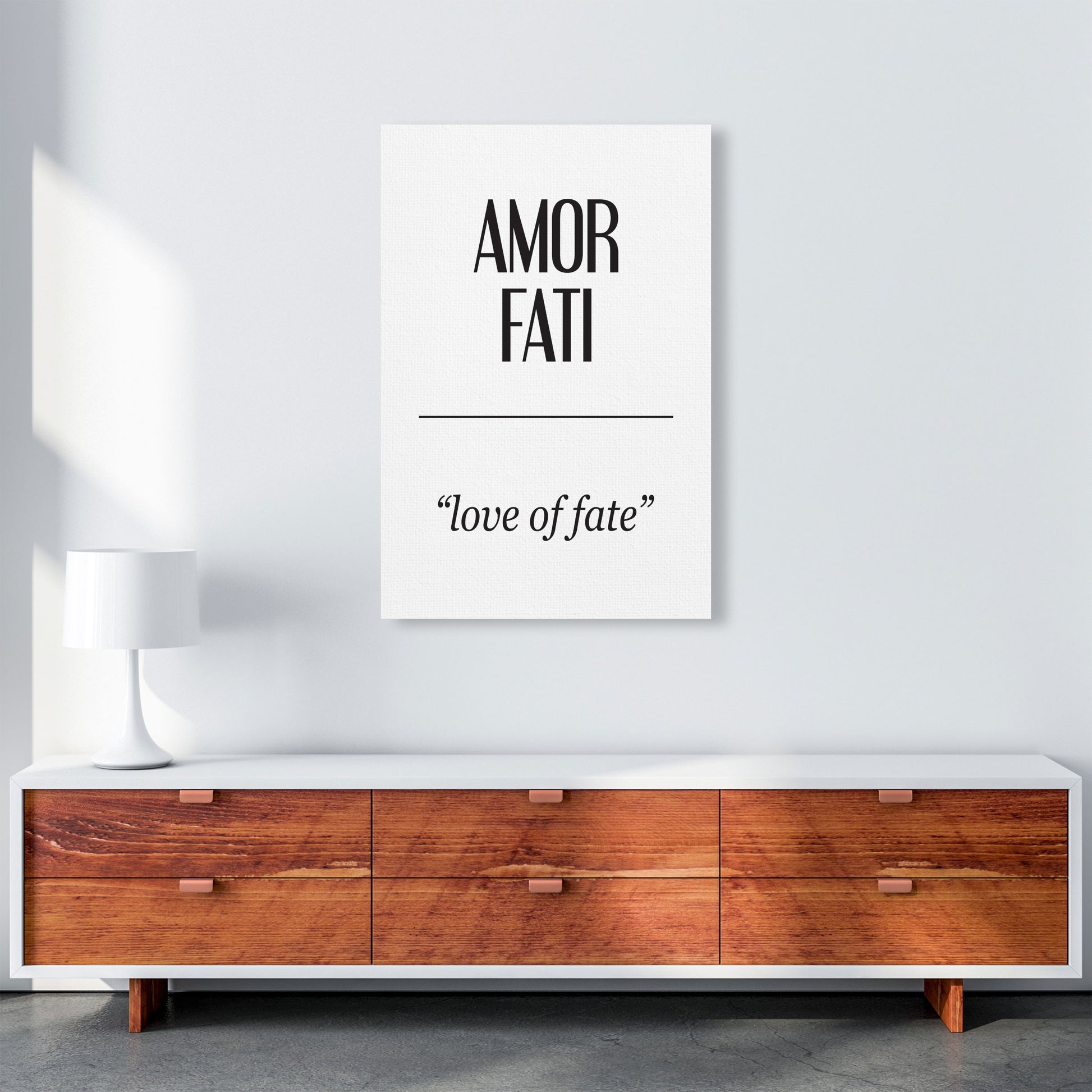 Amor Fati Framed Typography Wall Art Print A1 Canvas