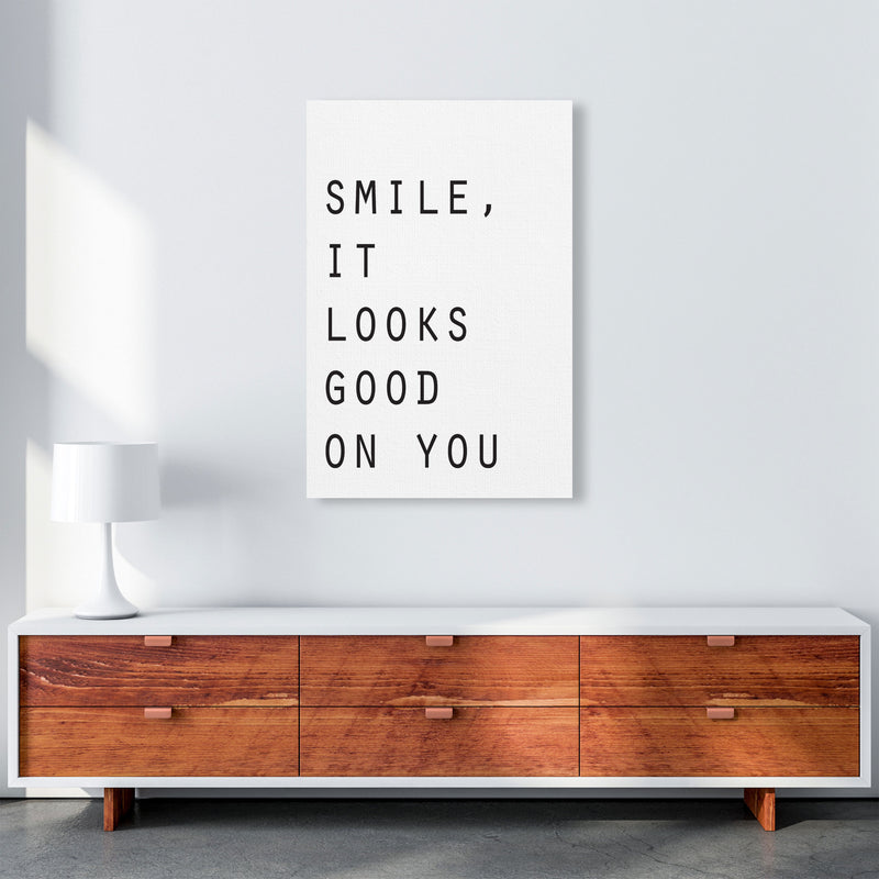 Smile, It Looks Good On You Modern Print A1 Canvas