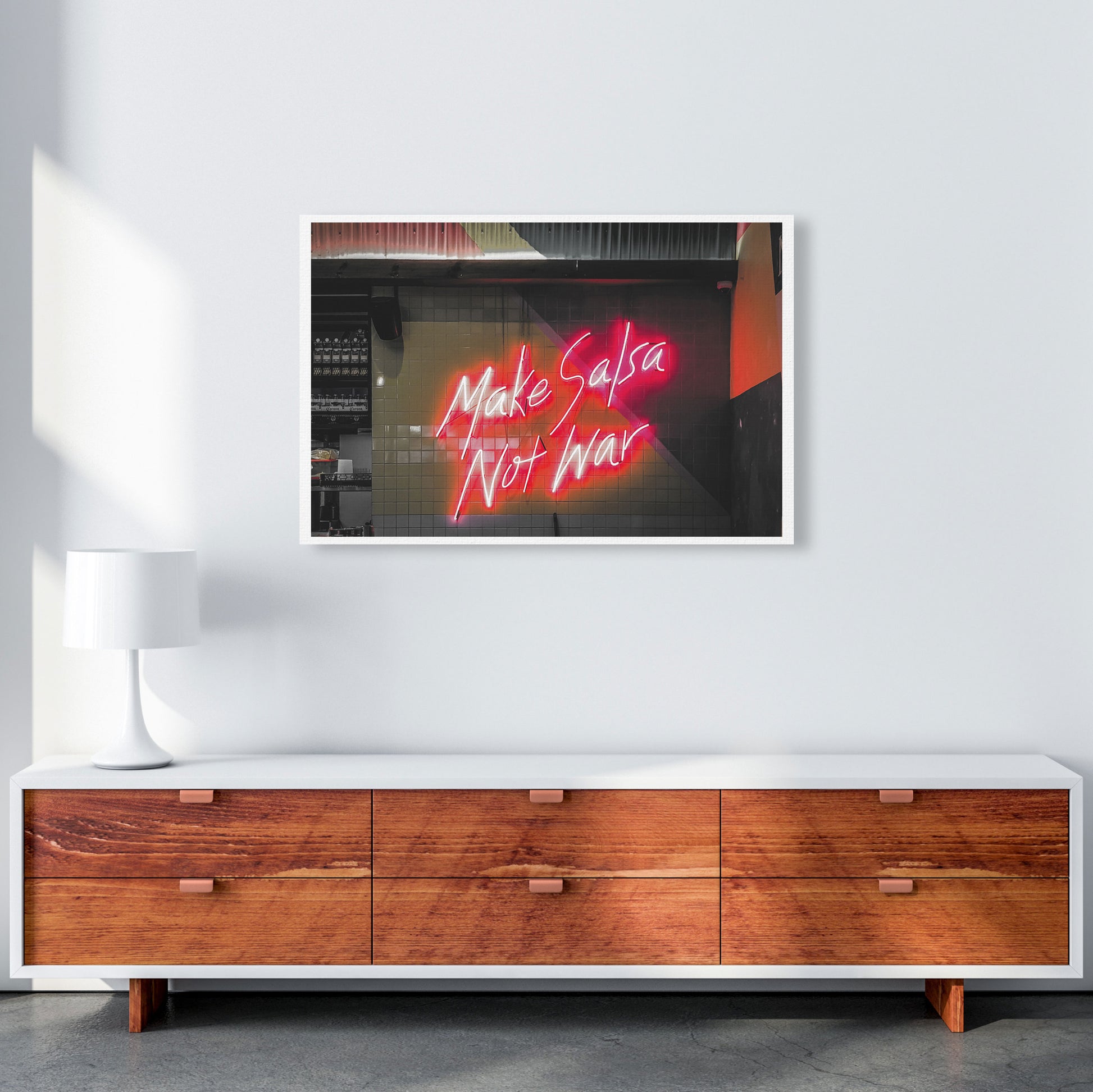 Make Salsa Not War Modern Print A1 Canvas