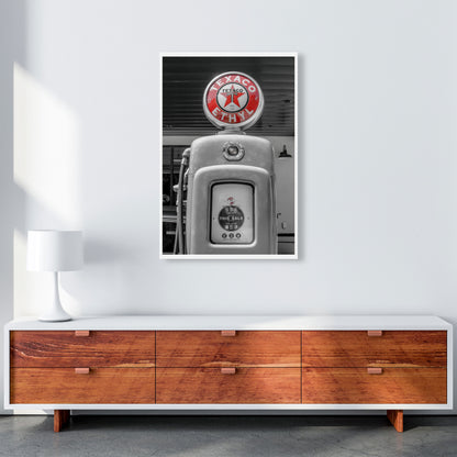 Texaco Gas Pump Modern Print A1 Canvas