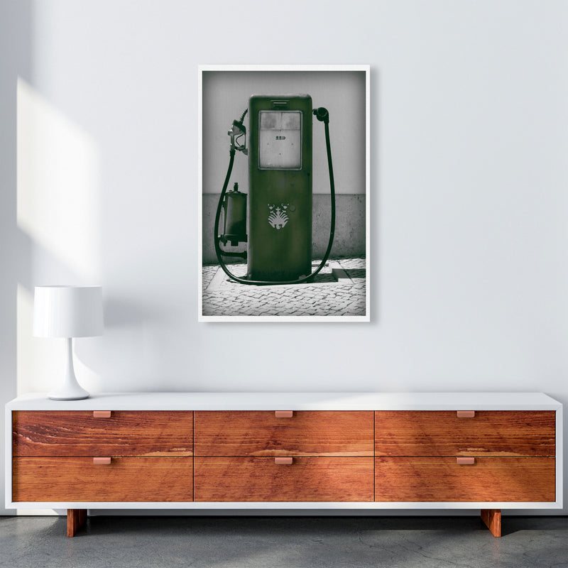 Vintage Green Gas Pump Modern Print A1 Canvas