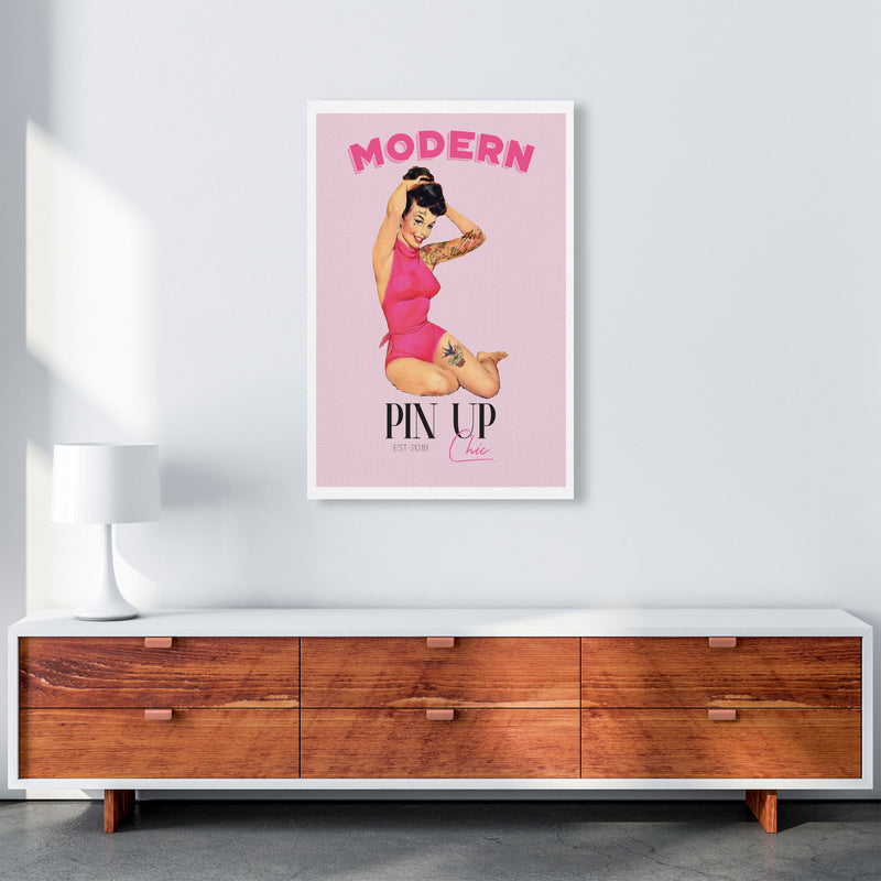 Modern Pin Up Girl Modern Print A1 Canvas