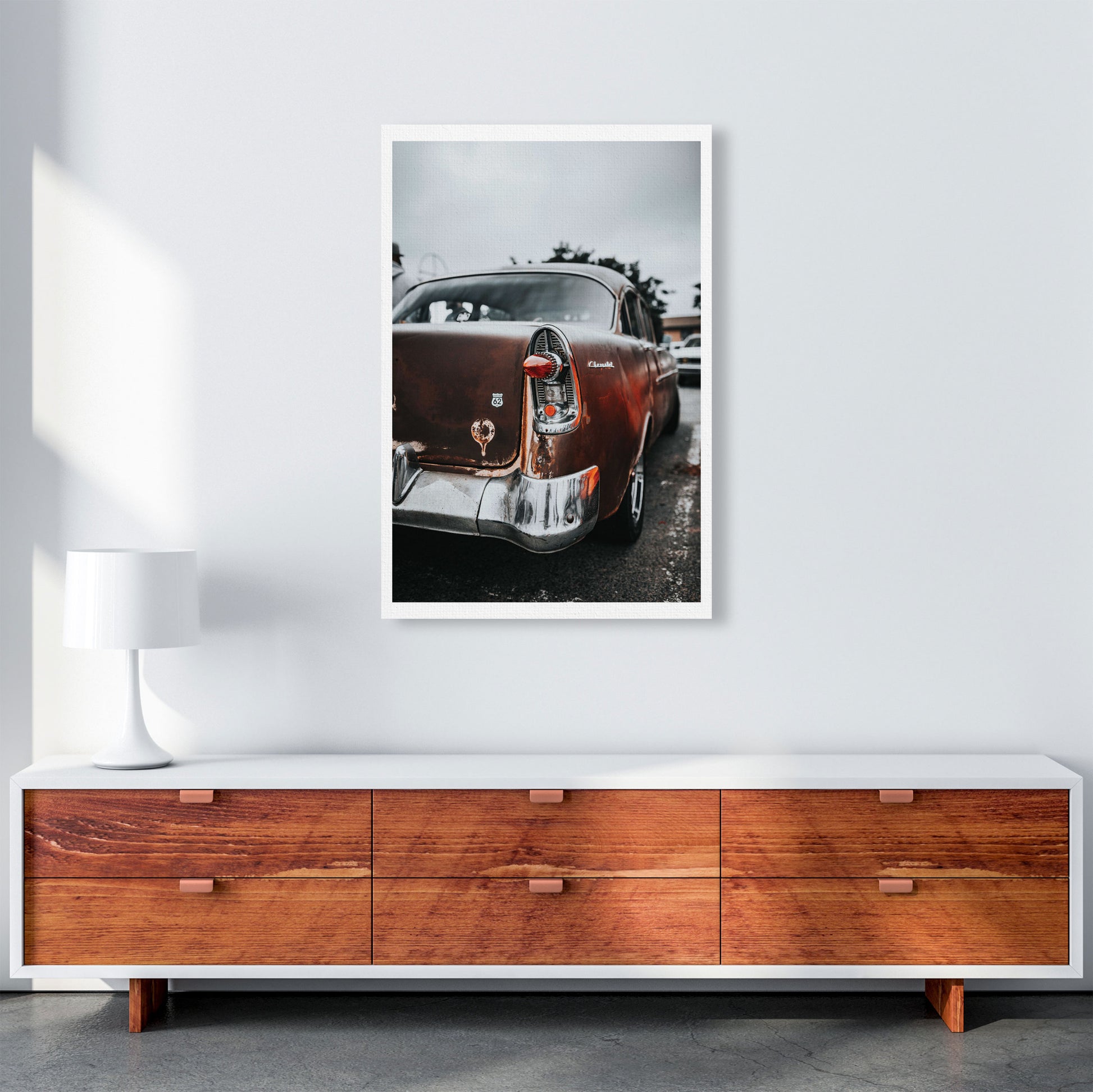 Retro Car Modern Print A1 Canvas