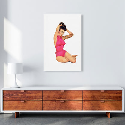 Retro Pin Up Girl Modern Print A1 Canvas