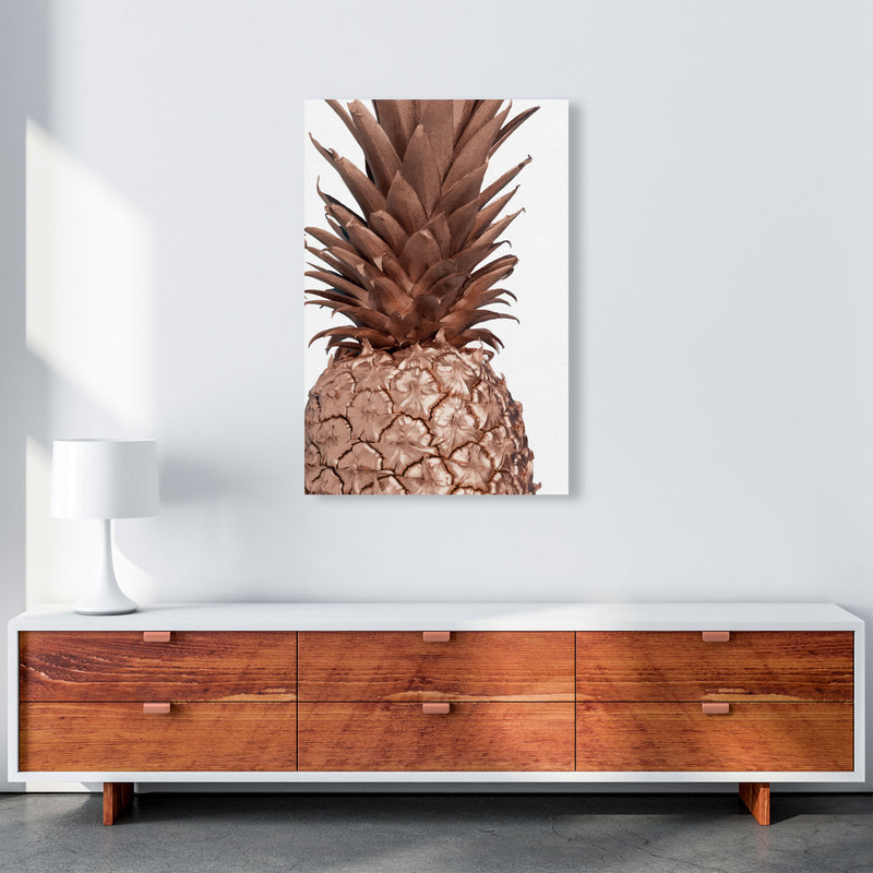 Rose Gold Pineapple Modern Print, Framed Kitchen Wall Art A1 Canvas