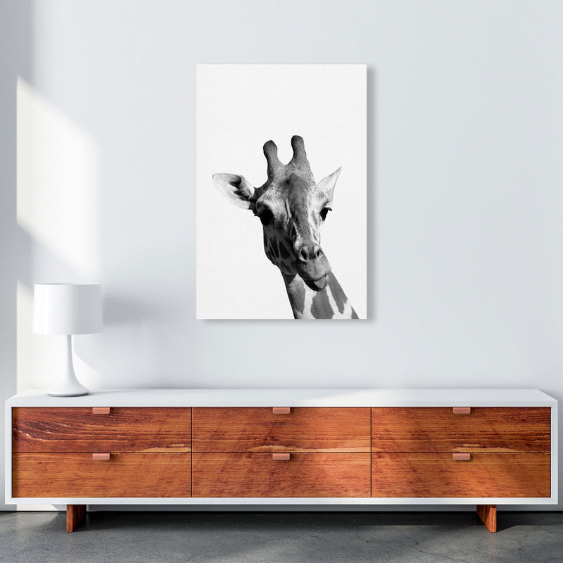 Black And White Giraffe Modern Print Animal Art Print A1 Canvas