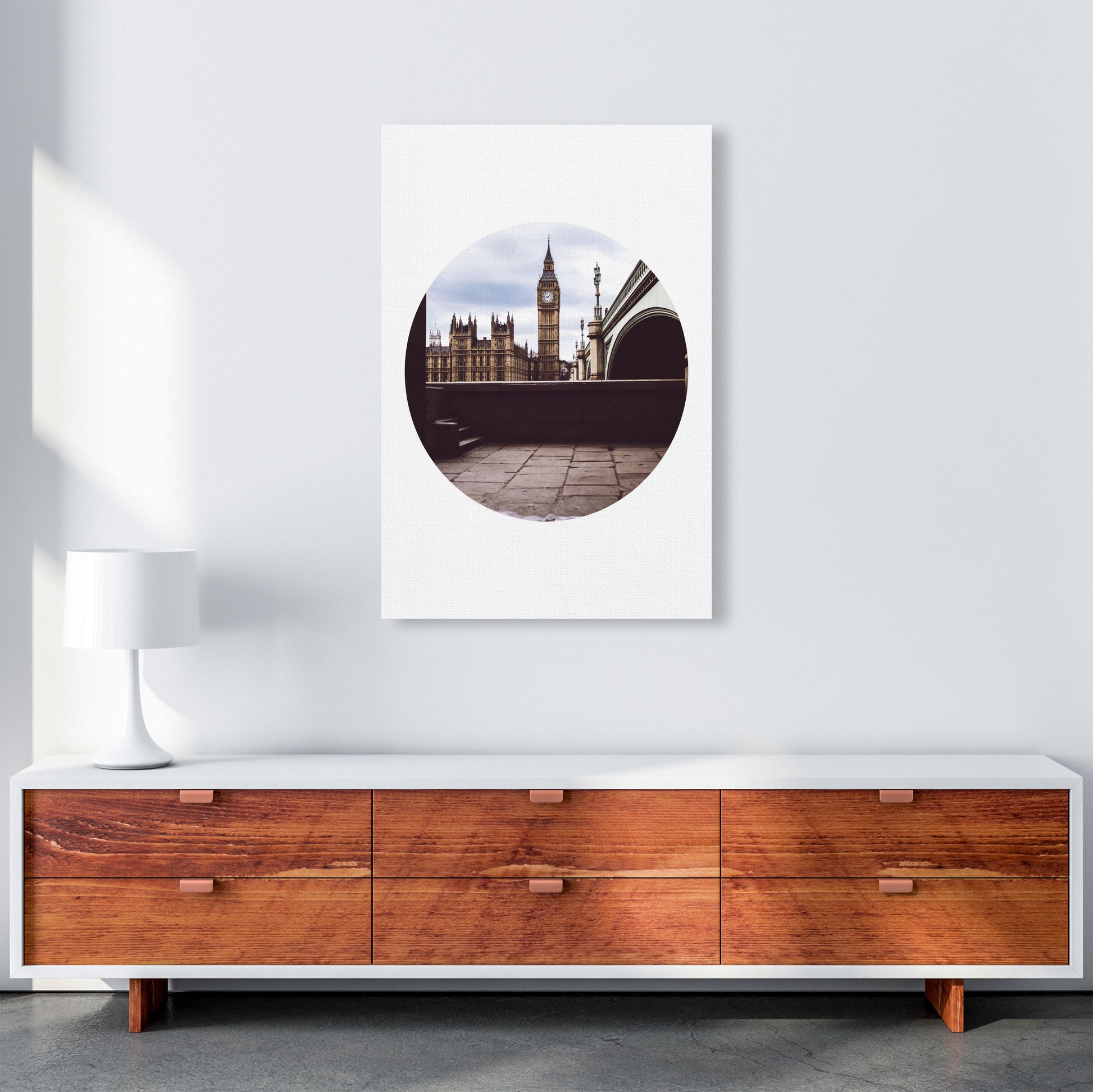 London Big Ben Modern Art Print, Framed Wall Art A1 Canvas