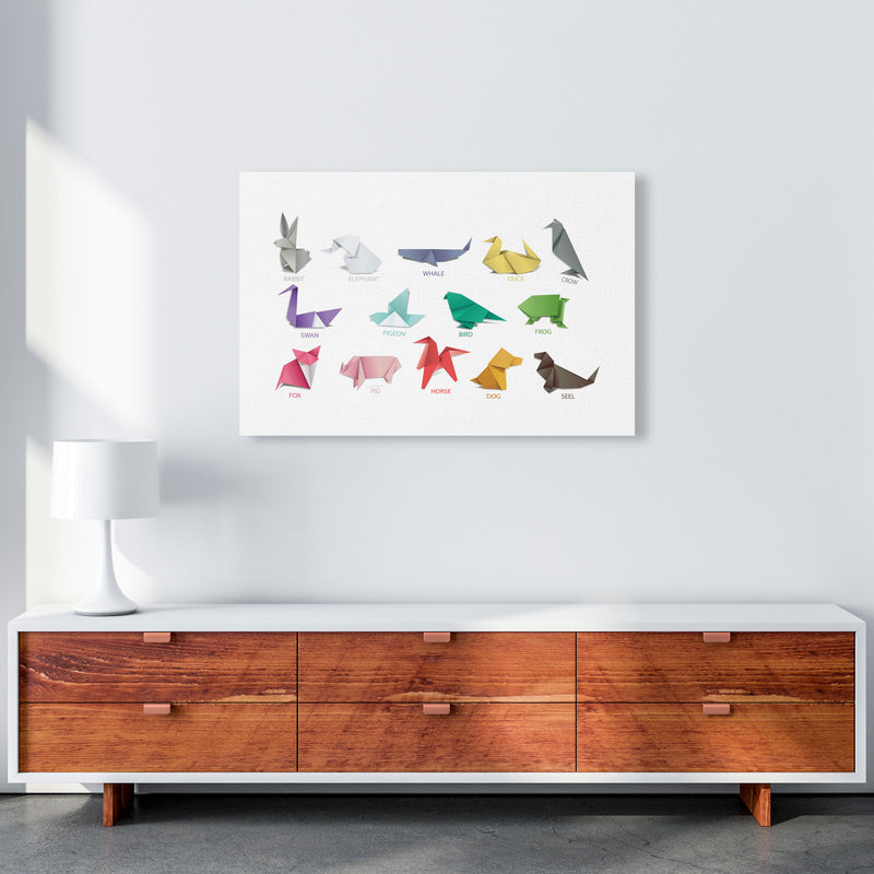 Origami Animals Modern Print A1 Canvas
