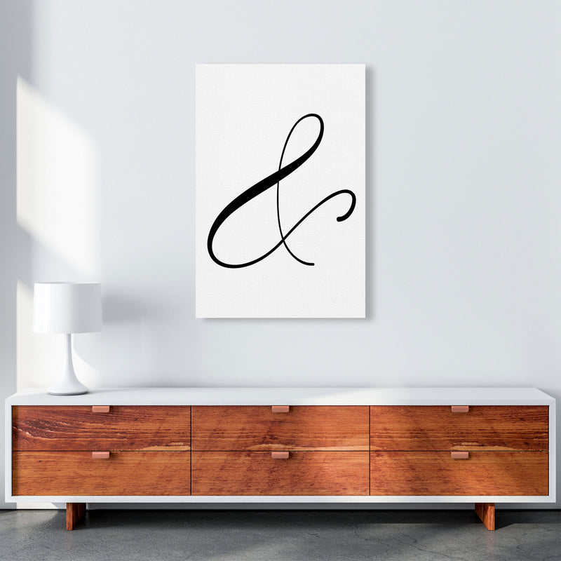 Ampersand Framed Typography Wall Art Print A1 Canvas