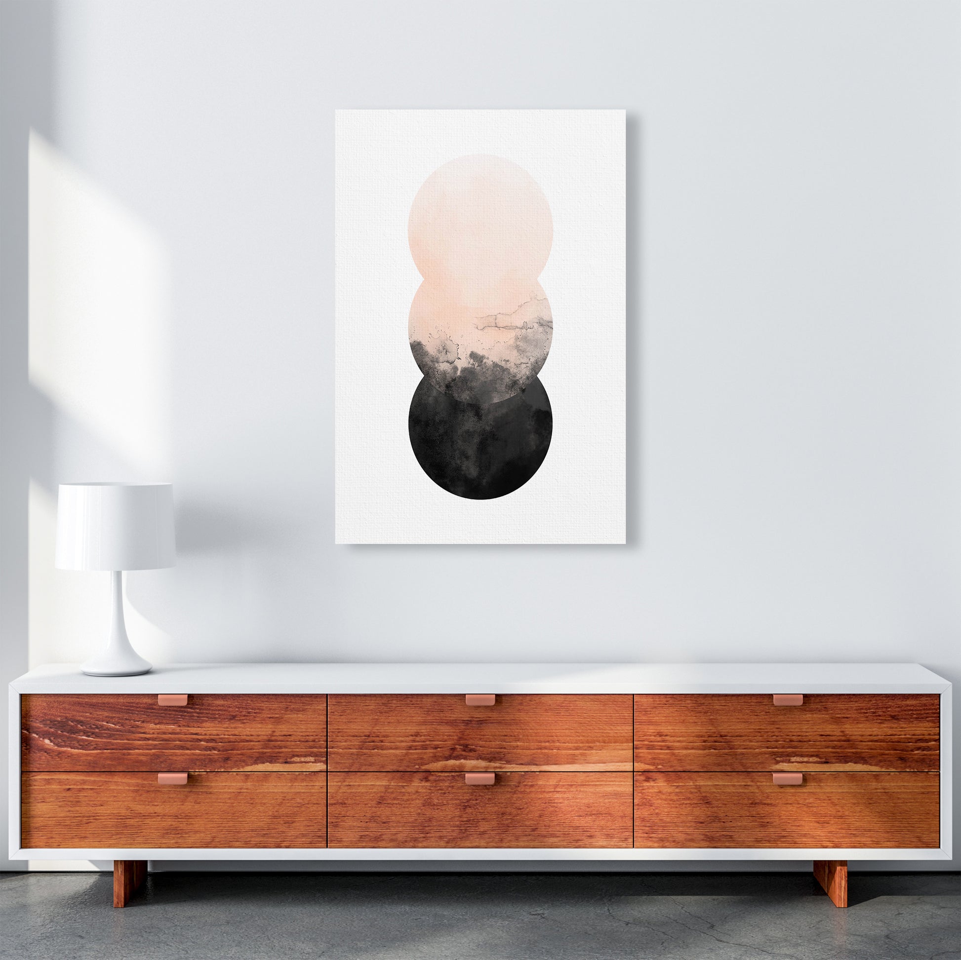 Nude And Black Watercolour 5 Art Print by Pixy Paper A1 Canvas