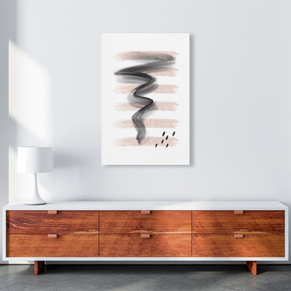 Dalia Chalk Pink Lines Black Storm  Art Print by Pixy Paper A1 Canvas