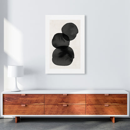 Nude And Pearl Stacked Stones  Art Print by Pixy Paper A1 Canvas