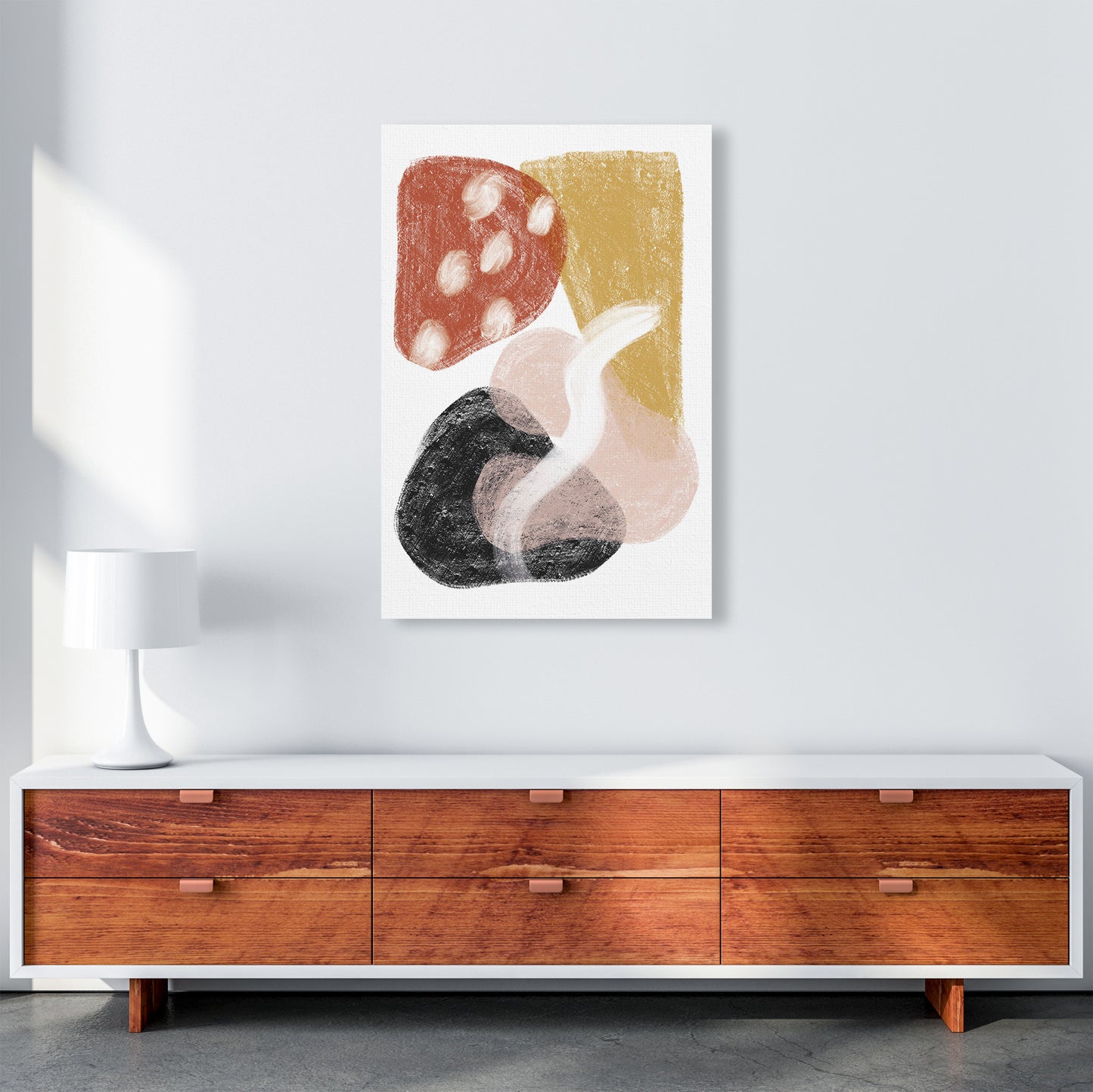Dalia Chalk Mix Match Shapes  Art Print by Pixy Paper A1 Canvas