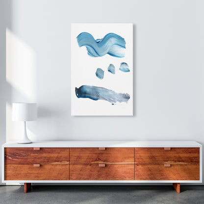 Light Blue Paint Strokes  Art Print by Pixy Paper A1 Canvas
