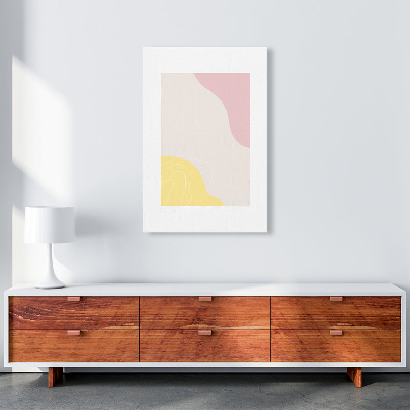 Mila Pink Abstract N18  Art Print by Pixy Paper A1 Canvas