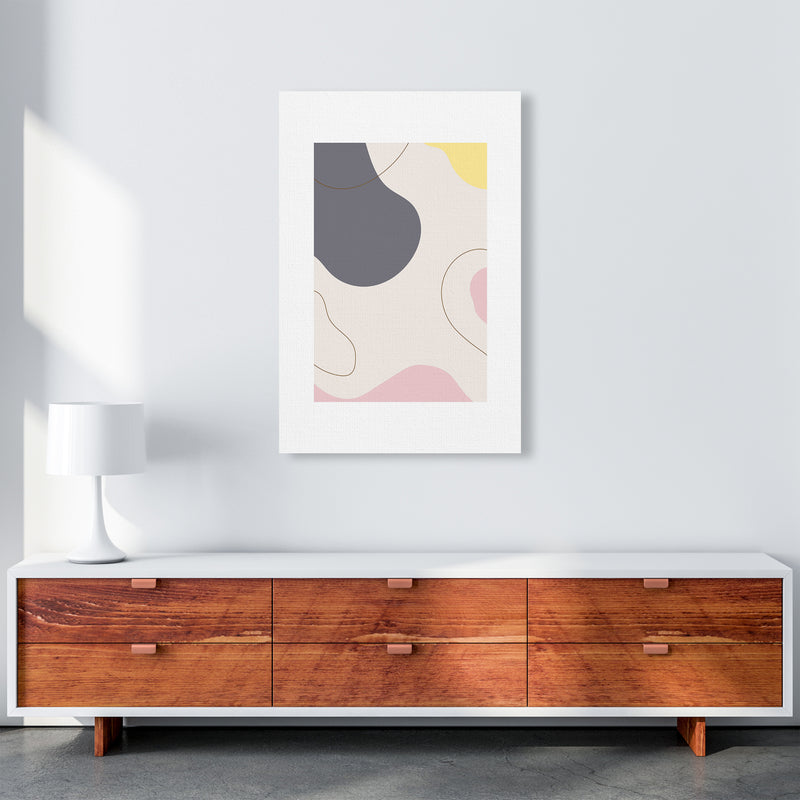 Mila Pink Abstract N17  Art Print by Pixy Paper A1 Canvas