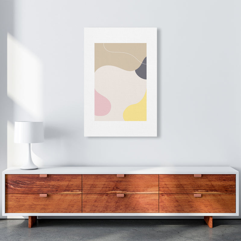 Mila Pink Abstract N24  Art Print by Pixy Paper A1 Canvas