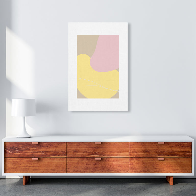 Mila Pink Abstract N20  Art Print by Pixy Paper A1 Canvas