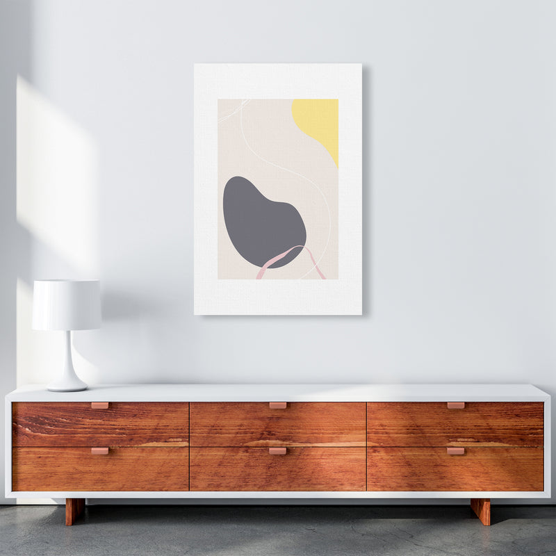 Mila Pink Abstract N19  Art Print by Pixy Paper A1 Canvas
