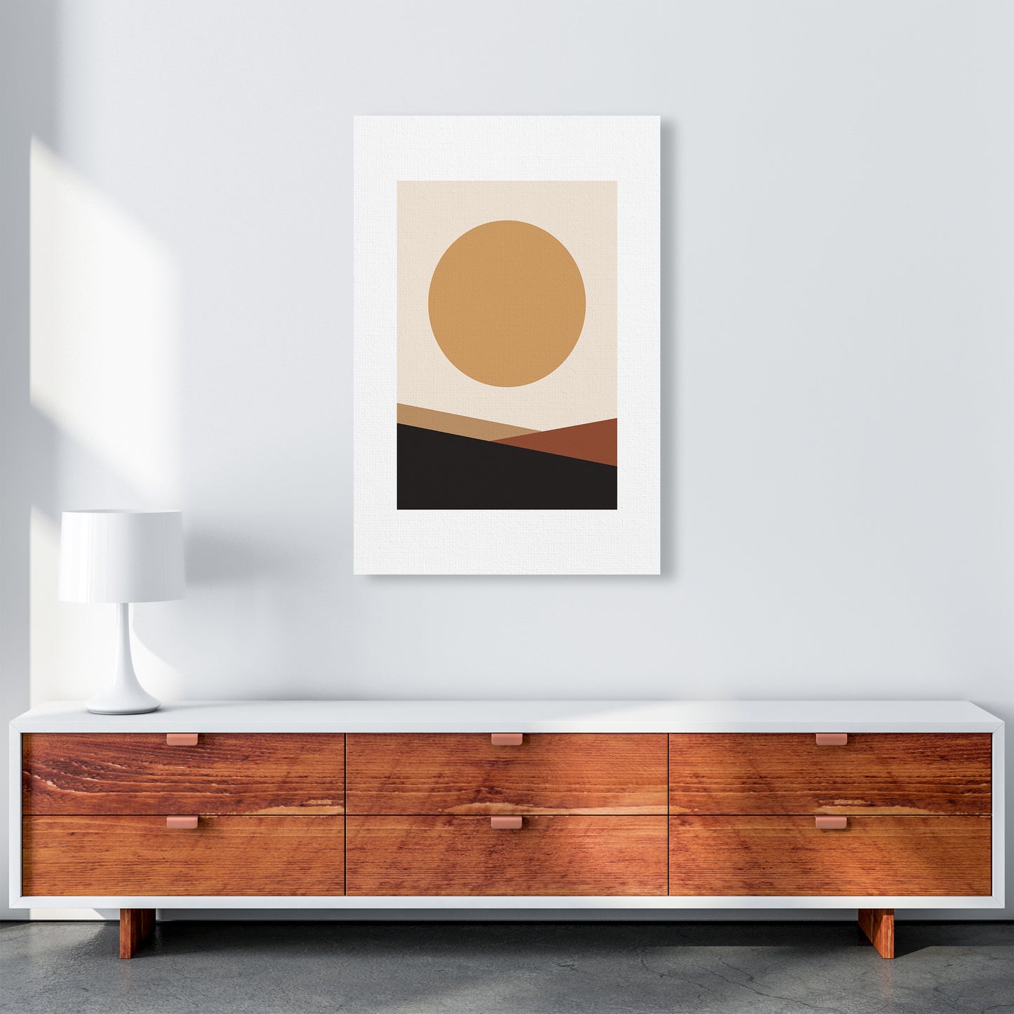Mica Sand Big Sun N17  Art Print by Pixy Paper A1 Canvas
