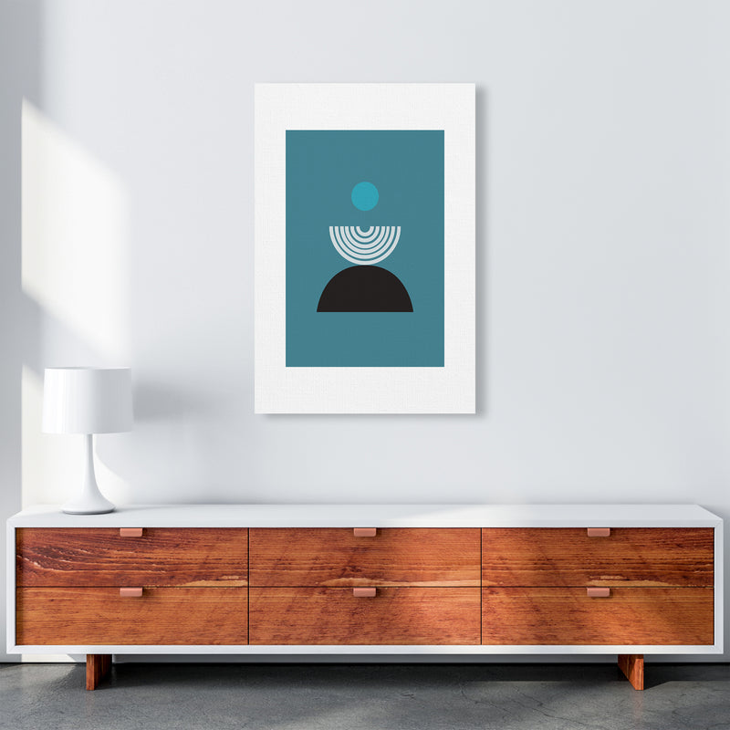 Mita Teal Fountain N8  Art Print by Pixy Paper A1 Canvas