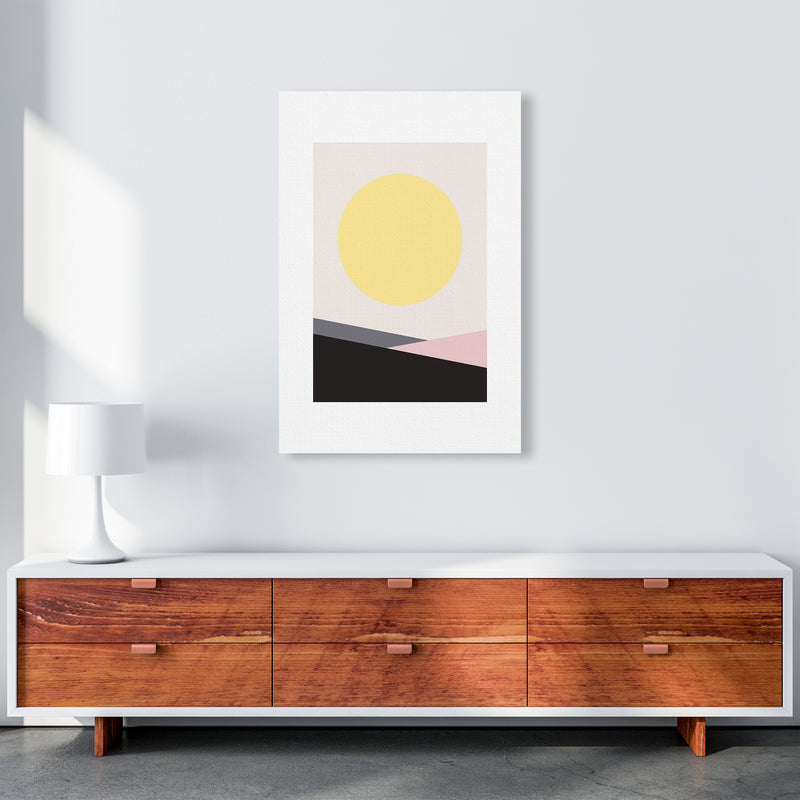 Mila Pink Big Sun N7  Art Print by Pixy Paper A1 Canvas