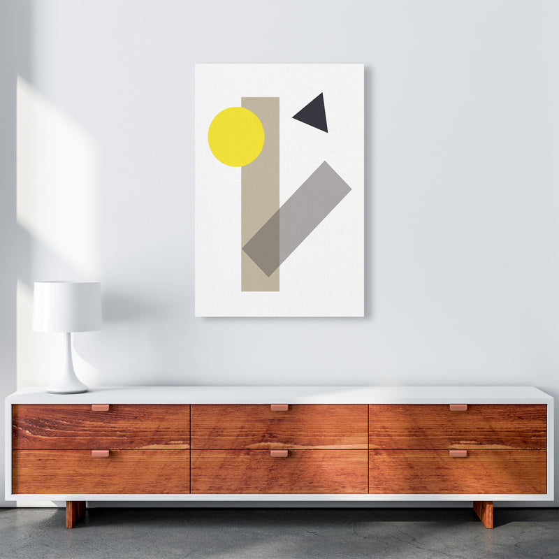 Random Geo Yellow  Art Print by Pixy Paper A1 Canvas